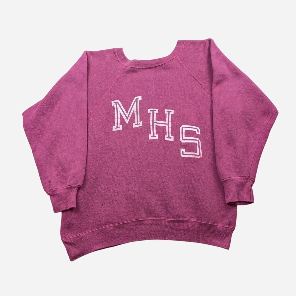 Vintage 50s Champion Running Man Maroon Sweatshirt MHS Size Medium